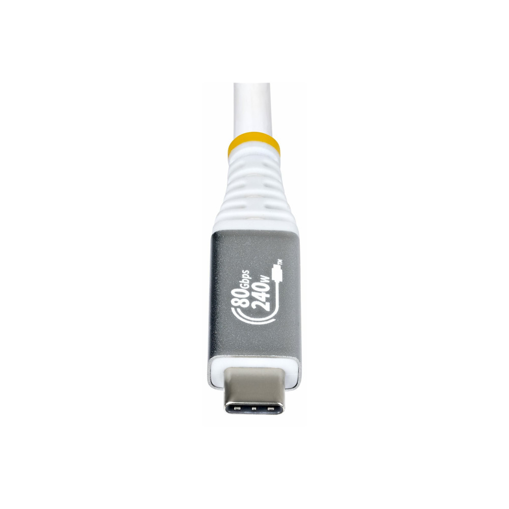 StarTech CC50CM80GUSB4CABLEW 50CM (1.6FT) USB4 CABLE, USB-IF CERTIFIED, 80GBPS, WHITE, LTW - Image 4