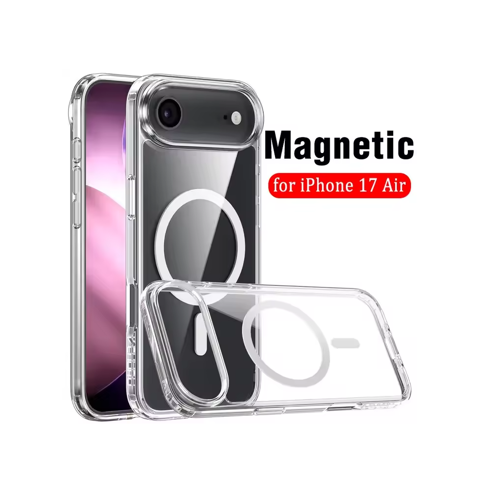 Ultimake MOBZJZMGS17AIR UTIA Shockproof Transparent Case Cover With Magnetic Ring for iPhone 17 Air - Image 1
