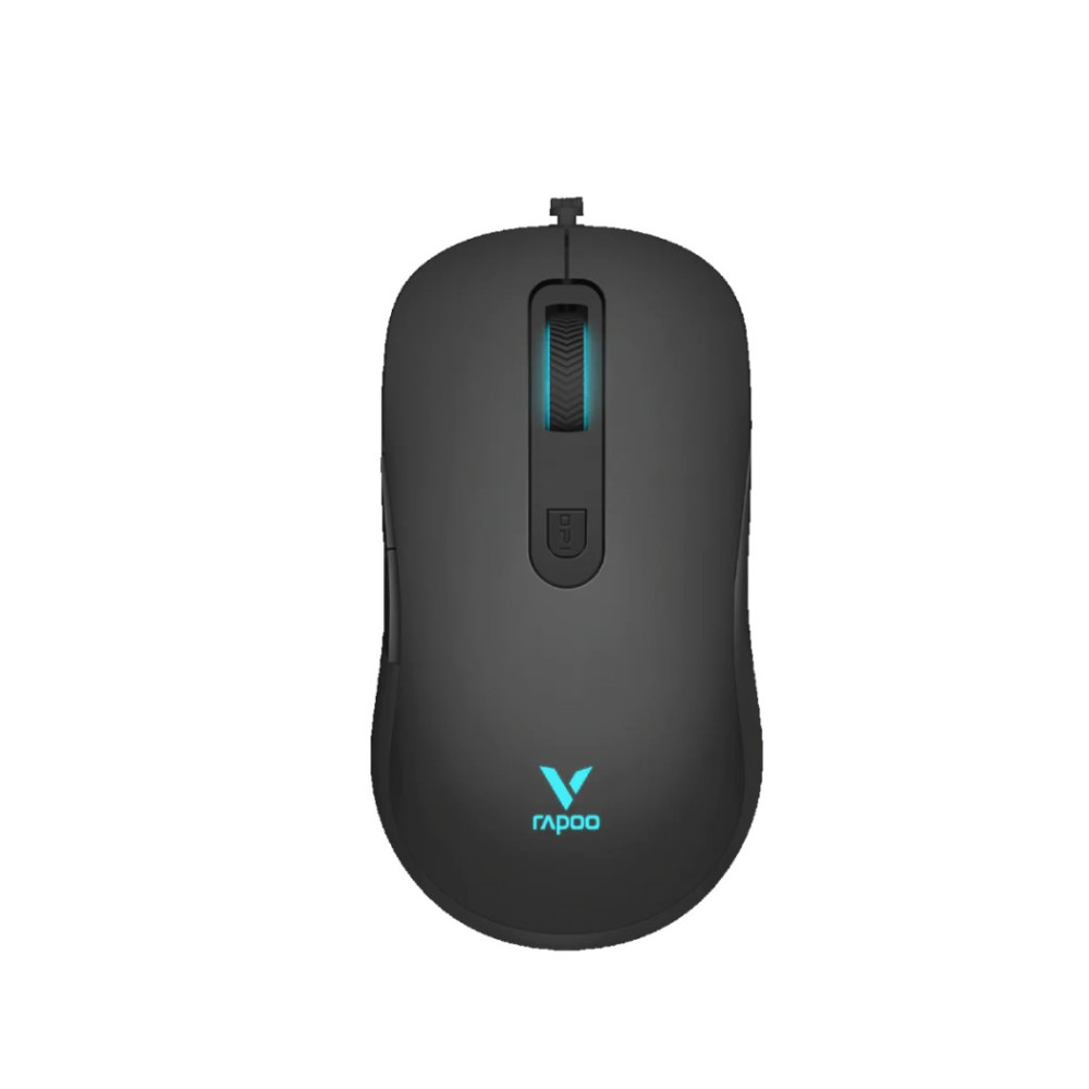 Rapoo V16 RGB Wired USB Optical 12800DPI Gaming Mouse Black - Image 1