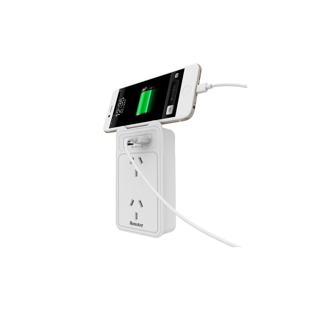 Huntkey PSUHUNSAC207TWIN SAC207 SMART WALL CHARGER with 2 AC and 2 USB combined 2.4A (TWIN PACK) - Image 4