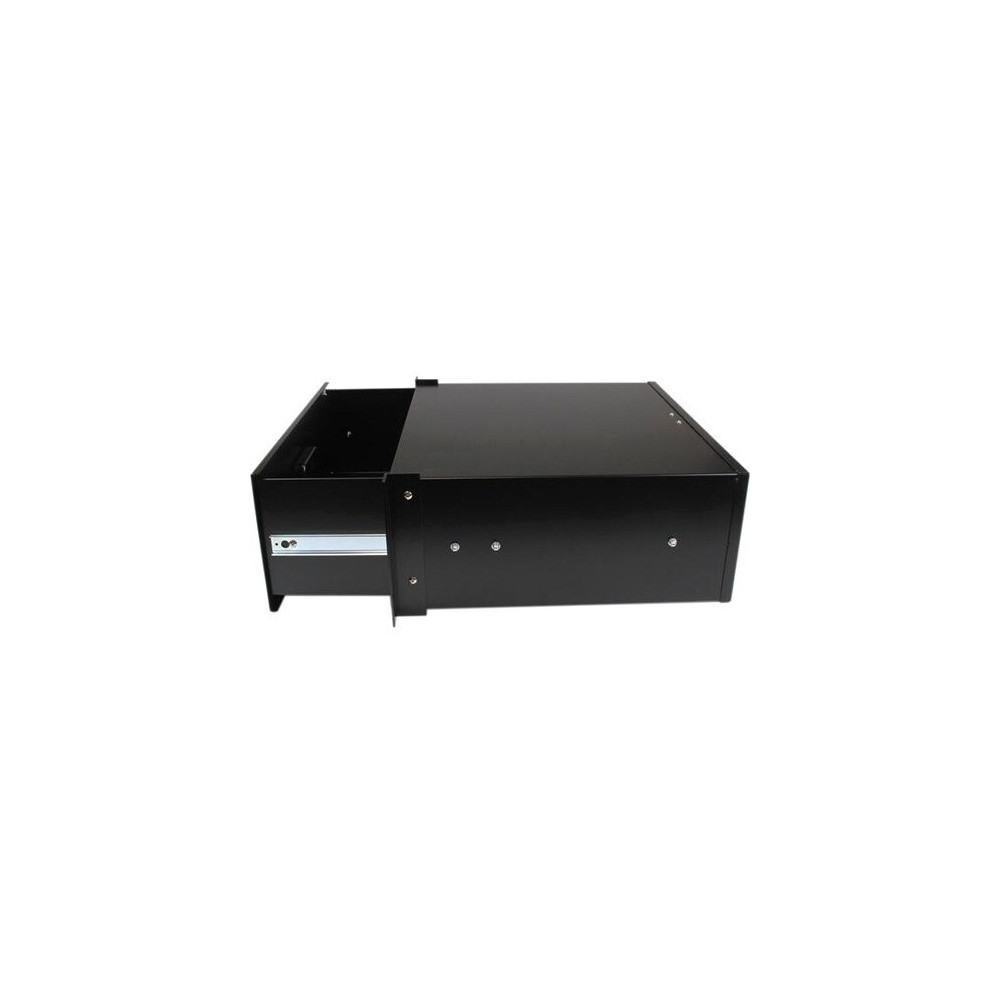 StarTech 4UDRAWER 4U Black Steel Storage Drawer for 19in Racks and Cabinets - 4U Black Sliding Rack Storage Drawer - Add a rugged 4U storage drawer to any standard 19in server rack or cabinet - rackmount drawer - 4u drawer - rackmount storage -  - Image 3