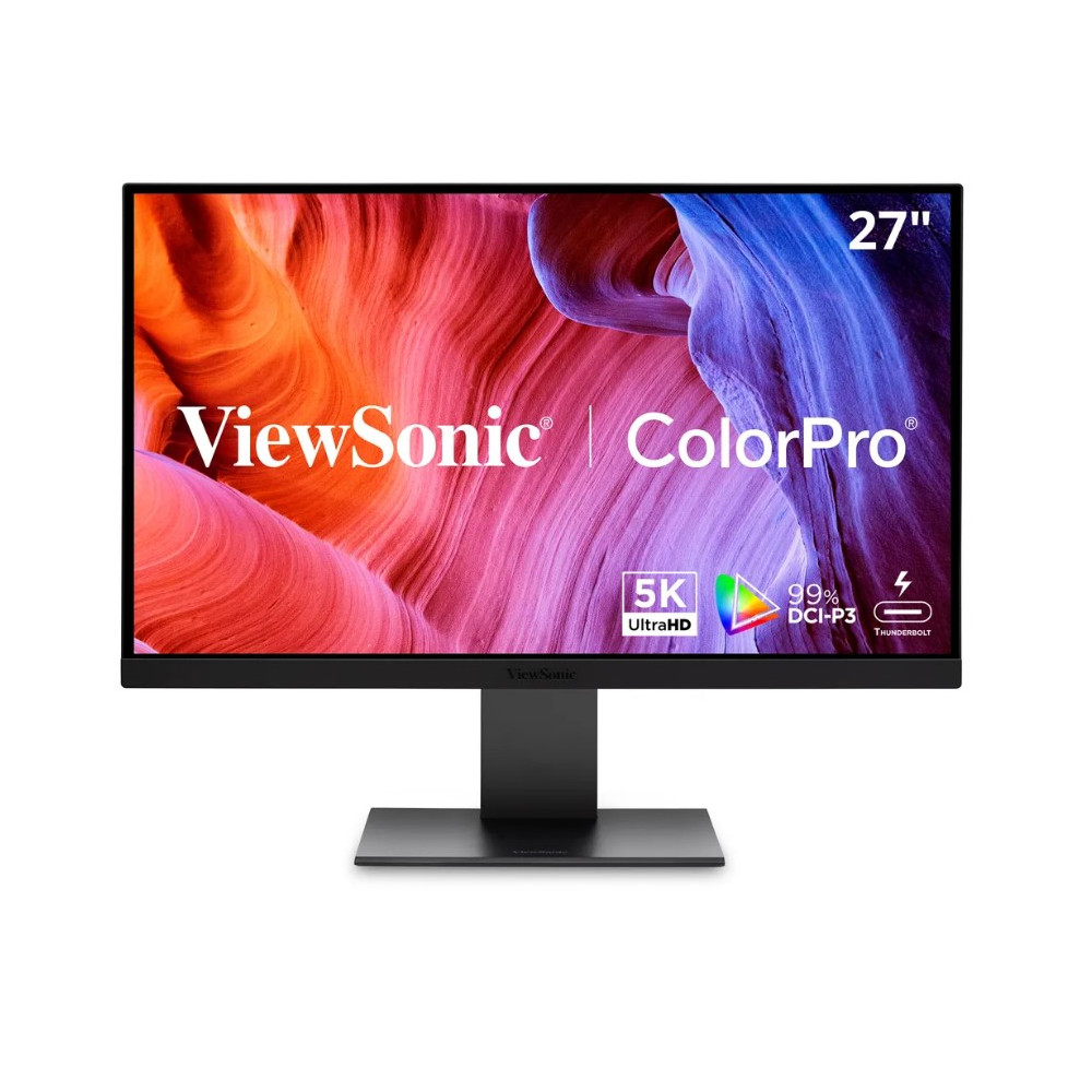 ViewSonic VP2788-5K - 27' ColorPro 5K 218PPI Mac / PC Monitor, 100W Thunderbolt 4, USB C, 99% DCI-P3 Colour Gamut, Colour Accuracy (Delta E<2), 3YARW - Image 1