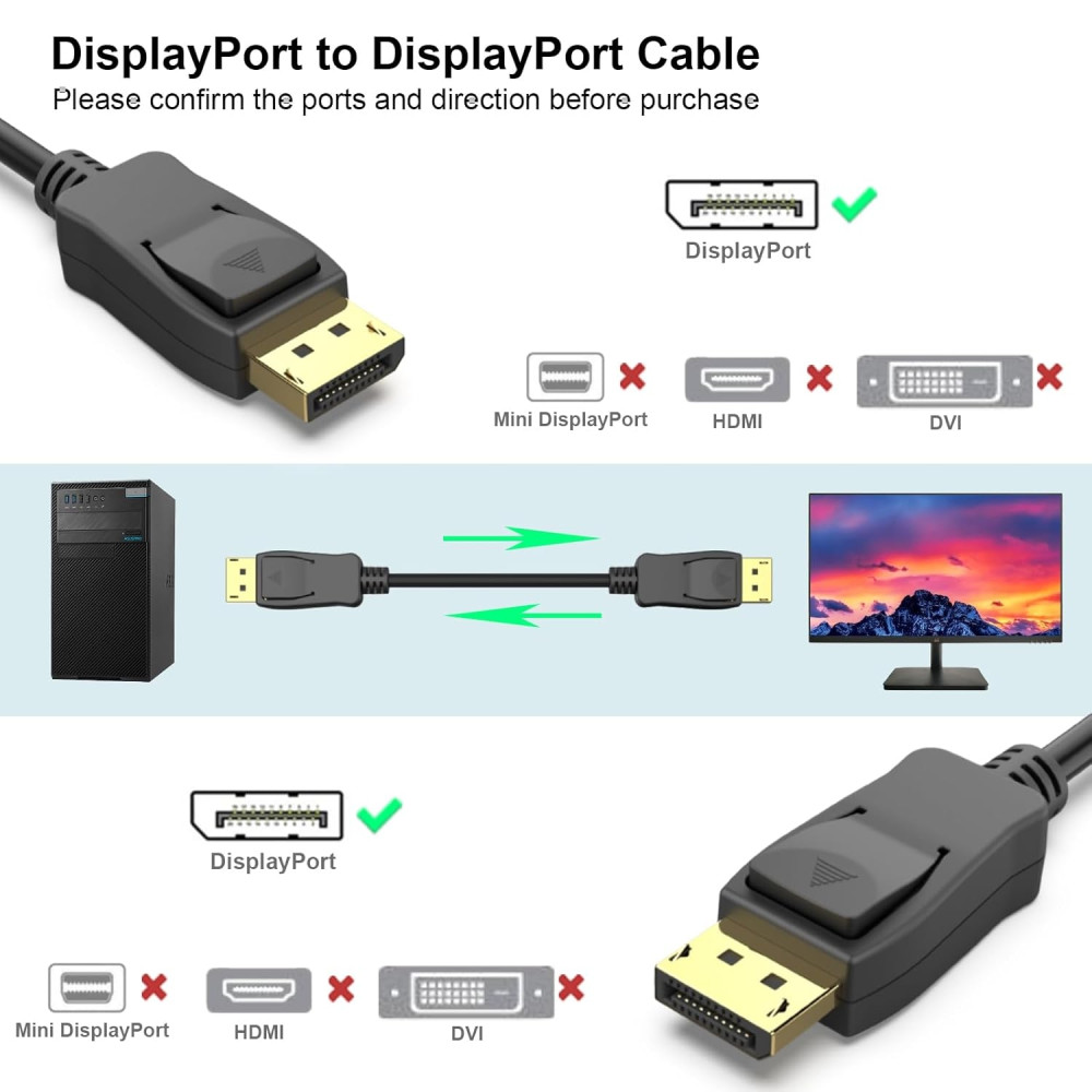 BENFEI 6971785941281 000279BK DP to DP Male to Male Cable 0.9M - Image 2
