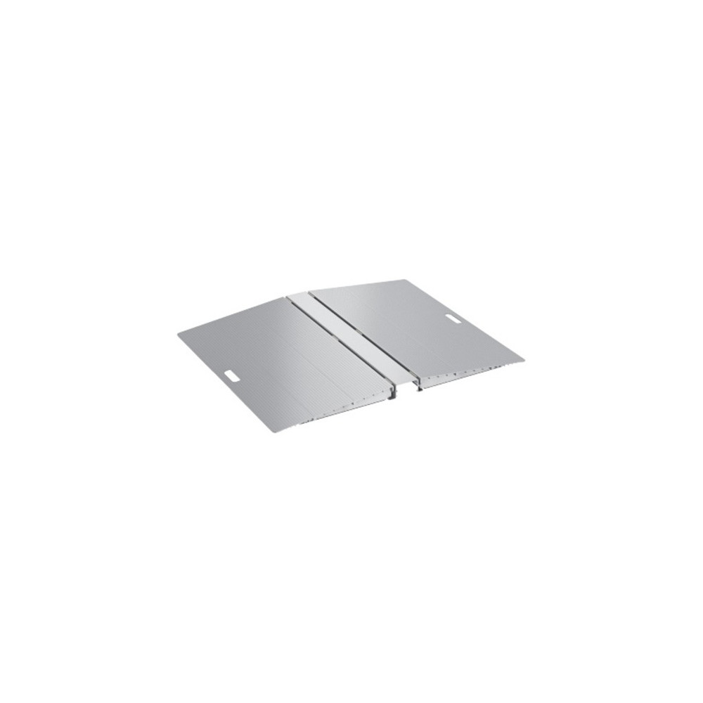 Brateck RMP01-1 Two-Sided Aluminum Wheelchair Threshold Ramp, Silver Color, 1114x920x60mm, Weight Capacity 300kg - Image 1