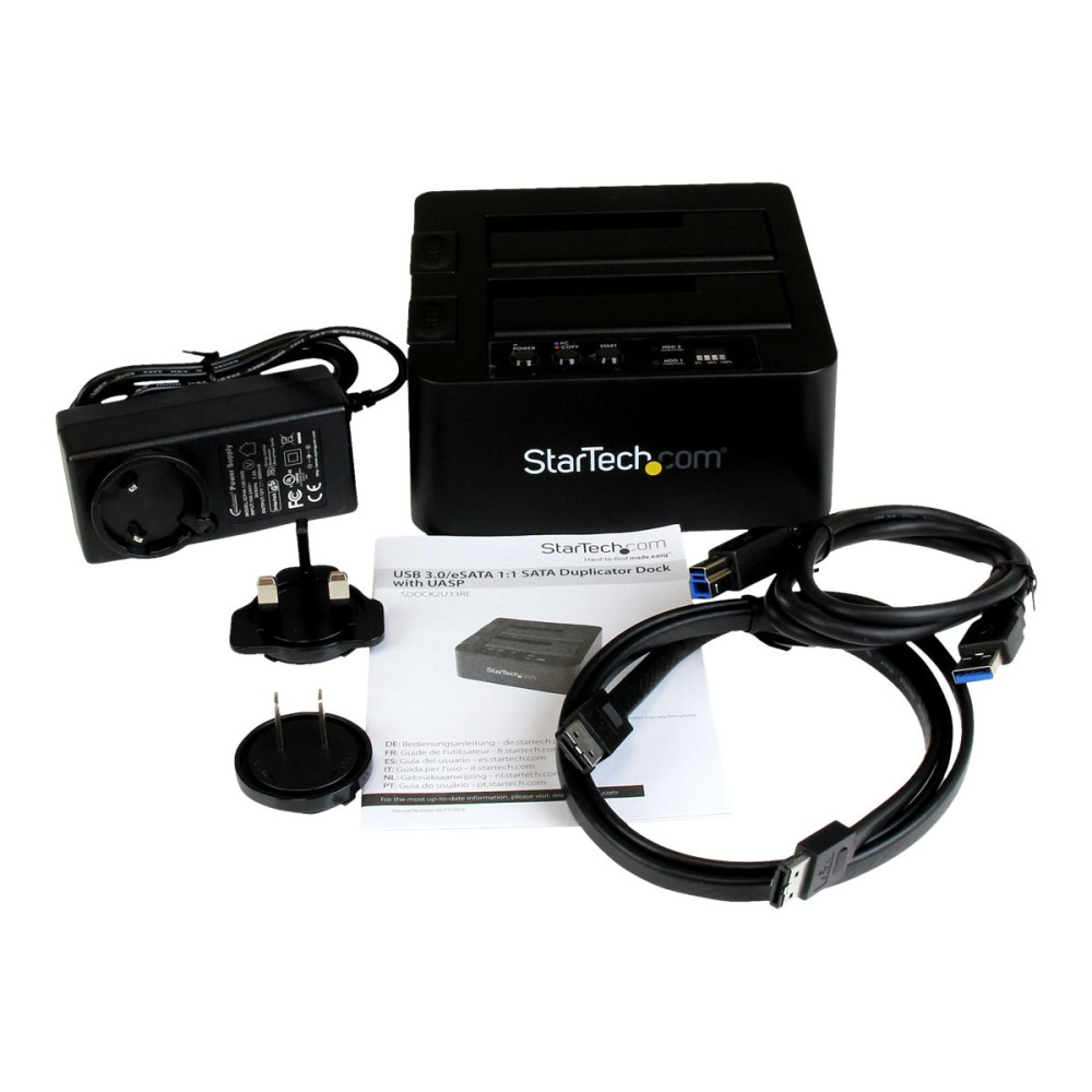 StarTech SDOCK2U33RE USB 3.0 (6GBPS) HDD DUPLICATOR DOCK - 2.5" & 3.5" SATA SSD/HDDS, 2YR - Image 1