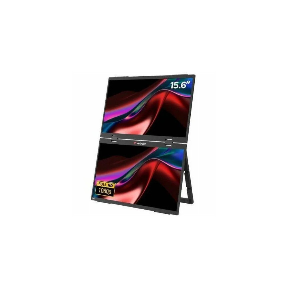 Verbatim 32407 LIGHT 16" Class LCD Touchscreen Monitor - 16:9 - 10 ms - 15.6" Viewable - Capacitive - 10 Point(s) Multi-touch Screen - 1920 x 1080 - Full HD - In-plane Switching (IPS) Technology - 250 cd/m² - Speakers - HDMI - USB - USB Type-C
