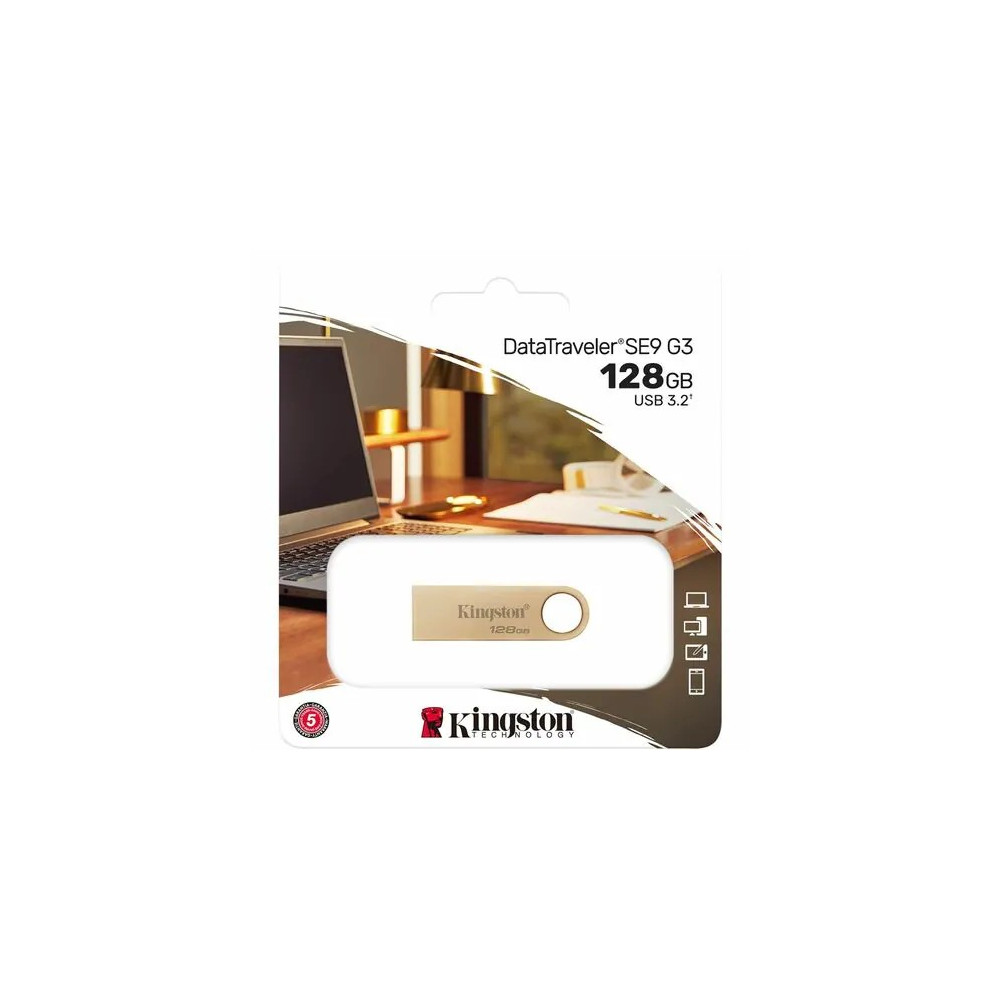 Kingston DTSE9G3/128GB DataTraveler SE9 G3 128 GB USB 3.2 (Gen 1) Type A Flash Drive - 220 MB/s Read Speed - 100 MB/s Write Speed - Image 4