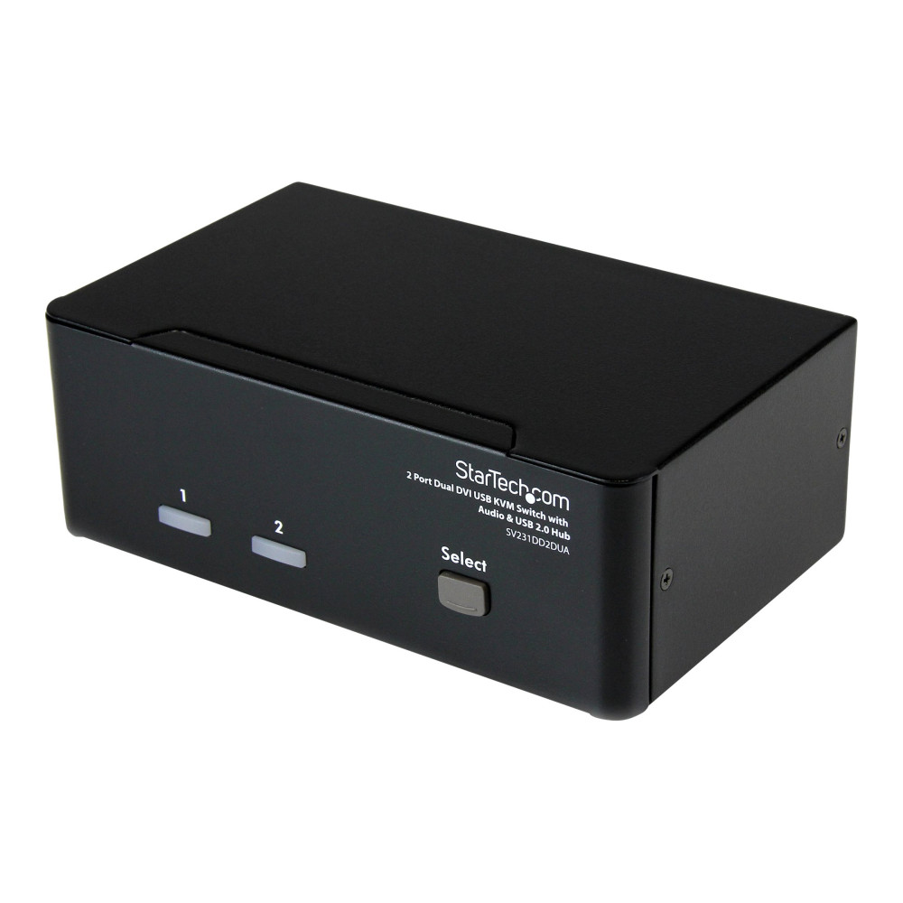 StarTech SV231DD2DUA 2 PORT DUAL DVI USB KVM SWITCH W/ AUDIO & USB HUB 3YR - Image 2