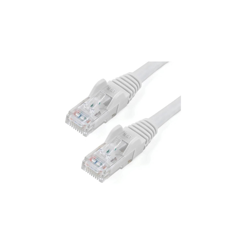 StarTech N6PATC10MWH 10m CAT6 Ethernet Cable - White Snagless Gigabit - 100W PoE UTP 250Mhz Category 6 Patch Cord UL Certified Wiring/TIA - 10m White CAT6 Ethernet cable delivers Multi Gigabit 1/2.5/5Gbps & 10Gbps up to 160ft - 250Mhz - 24 AWG s - Image 1