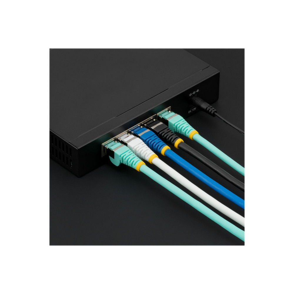 StarTech NLAQ-5M-CAT6A-PATCH 5M CAT6A ETHERNET CABLE - AQUA - LOW SMOKE ZERO HALOGEN (LSZH) - 10GBE 500MHZ - Image 1
