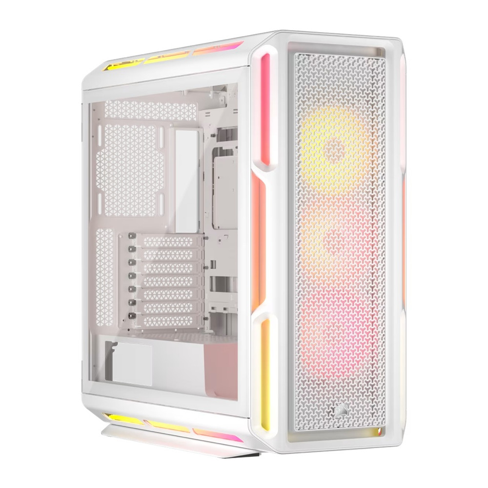 Corsair CC-9011299-WW iCUE LINK 5000T LX RGB Mid-Tower High-Performance PC Case - White, ATX, 450mm GPU, 170mm CPUcooler, 360mm rad, 3x LX120 RGB, 1x USB-C 3.2 Gen2 - Image 1