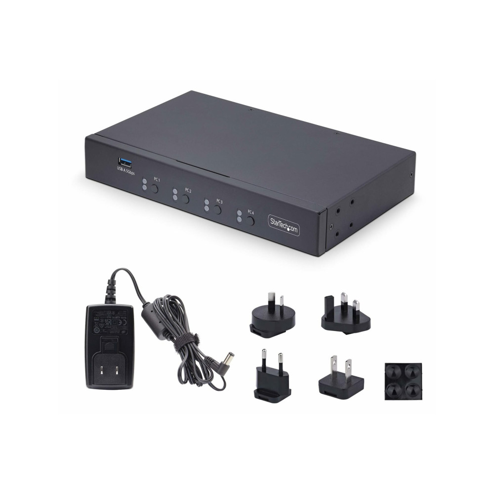 StarTech P4A20132-KM-SWITCH 4-PORT KM SWITCH WITH MOUSE SWITCHING, USB SWITCH FOR KEYBOARD/MOUSE, 3.5MM/U - Image 3