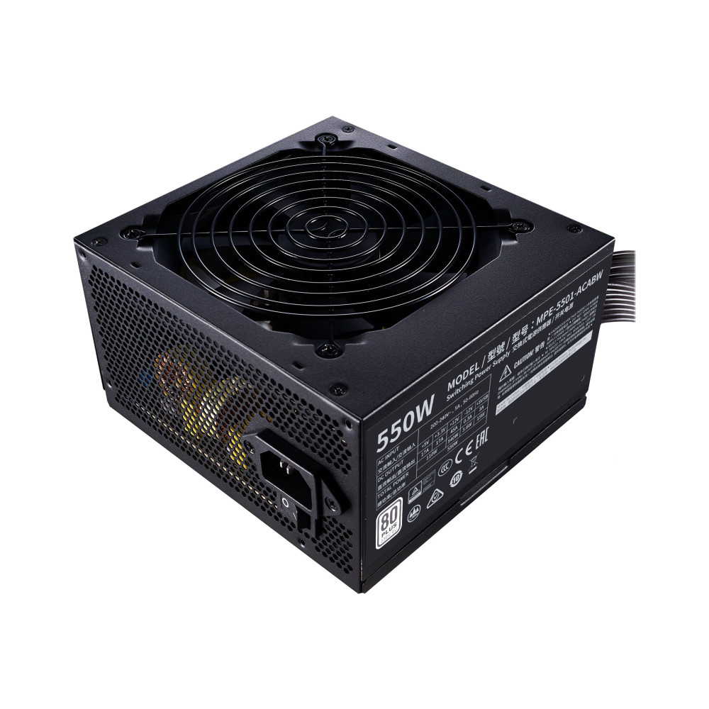 Cooler Master MPE-5501-ACABW-AU MWE 550W 80+ WHITE, ATX, 120MM FAN, BLACK FLAT CABLE, 3YR WTY - Image 3