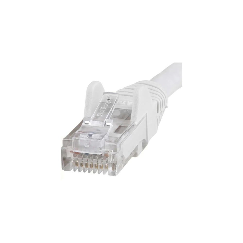 StarTech N6PATC50CMWH CAT6 ETHERNET CABLE 50CM WHITE 650MHZ 100W SNAGLESS PATCH CORD LTW - Image 2