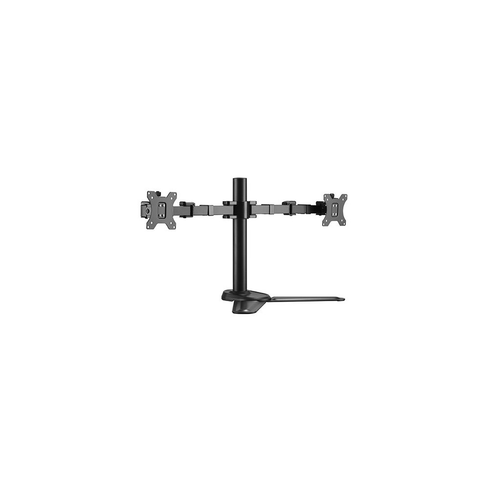 Brateck LDT33-T024 Dual Free Standing Monitors Affordable Steel Articulating Monitor Stand Fit Most 17'-32' Monitors Up to 9kg per screen VESA 75x75/100x100 - Image 1