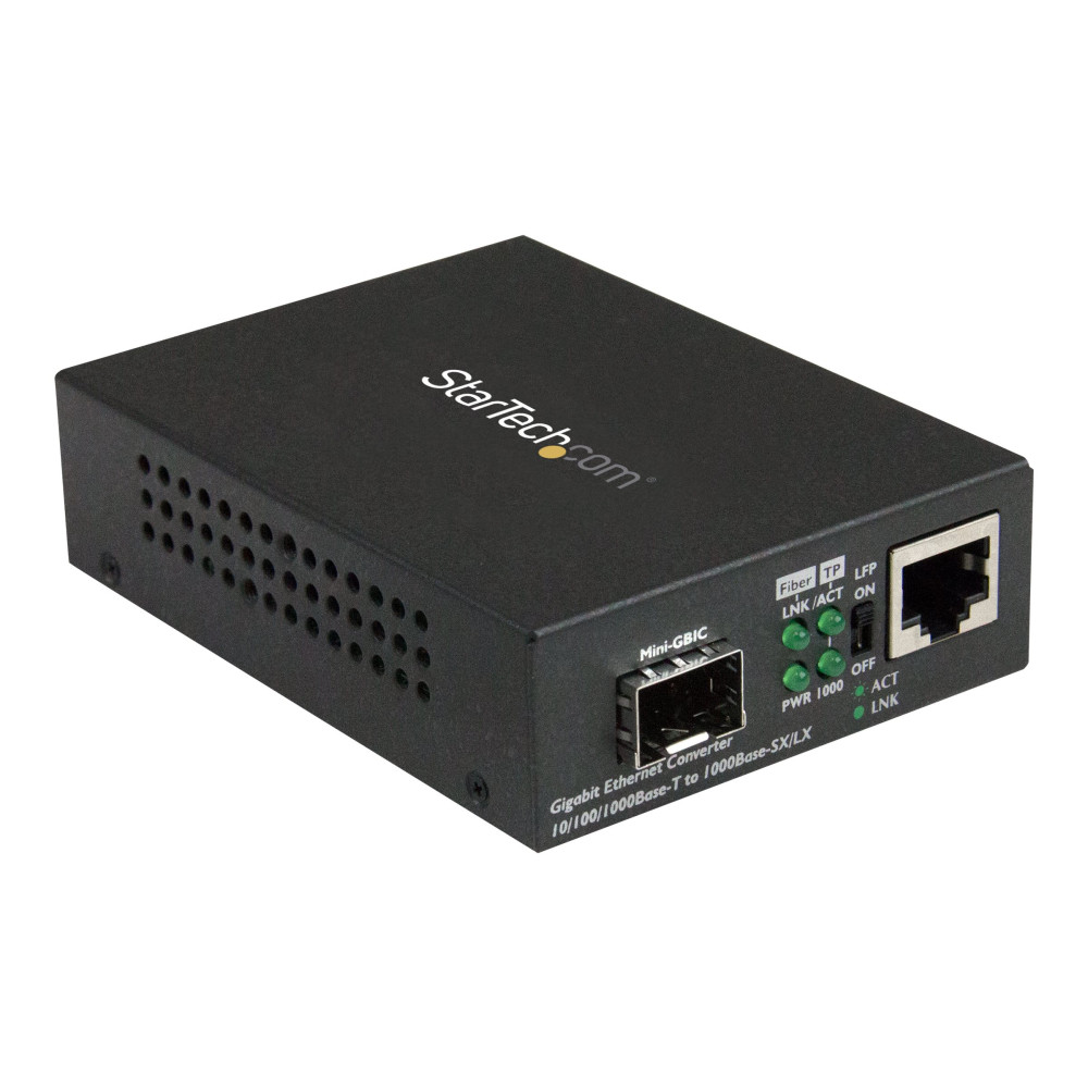 StarTech MCM1110SFP GIGABIT ETHERNET FIBER MEDIA CONVERTER, OPEN SFP SLOT, 2YR - Image 5