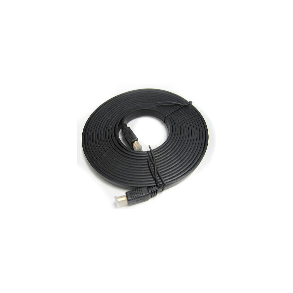 8ware RC-HDMIF-5 Flat HDMI Cable 5m - V1.4 19pin M-M Male to Male Gold Plated 3D 1080p Full HD High Speed with Ethernet replaces CB8W-RC-HDMIF-2 - Image 1