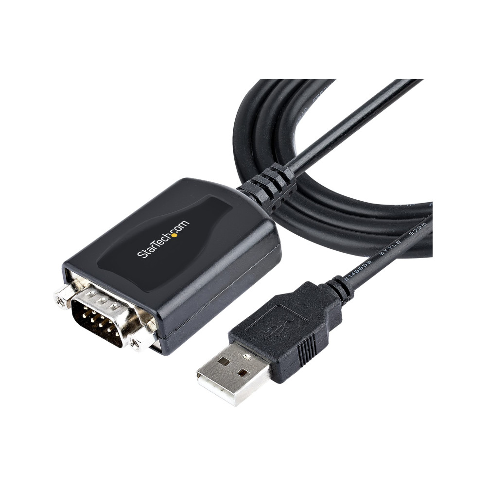 StarTech 1P3FPC-USB-SERIAL 3FT (1M) USB TO SERIAL CABLE WITH COM PORT RETENTION, DB9 MALE RS232 TO USB C - Image 1