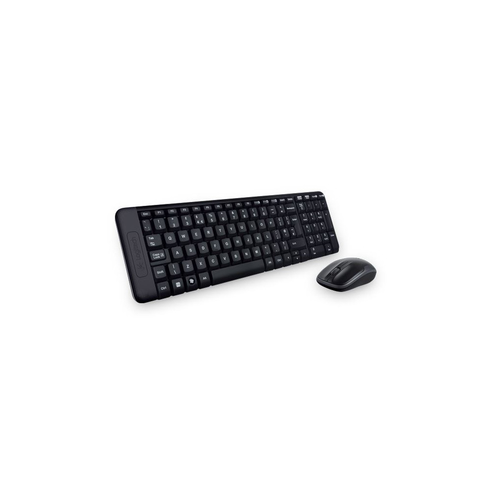 Logitech 920-003235 MK220 Wireless Keyboard & Mouse Combo Much smaller design, same keys 2.4 GHz 128-bit AES encryption Fewer battery hassles - Image 1