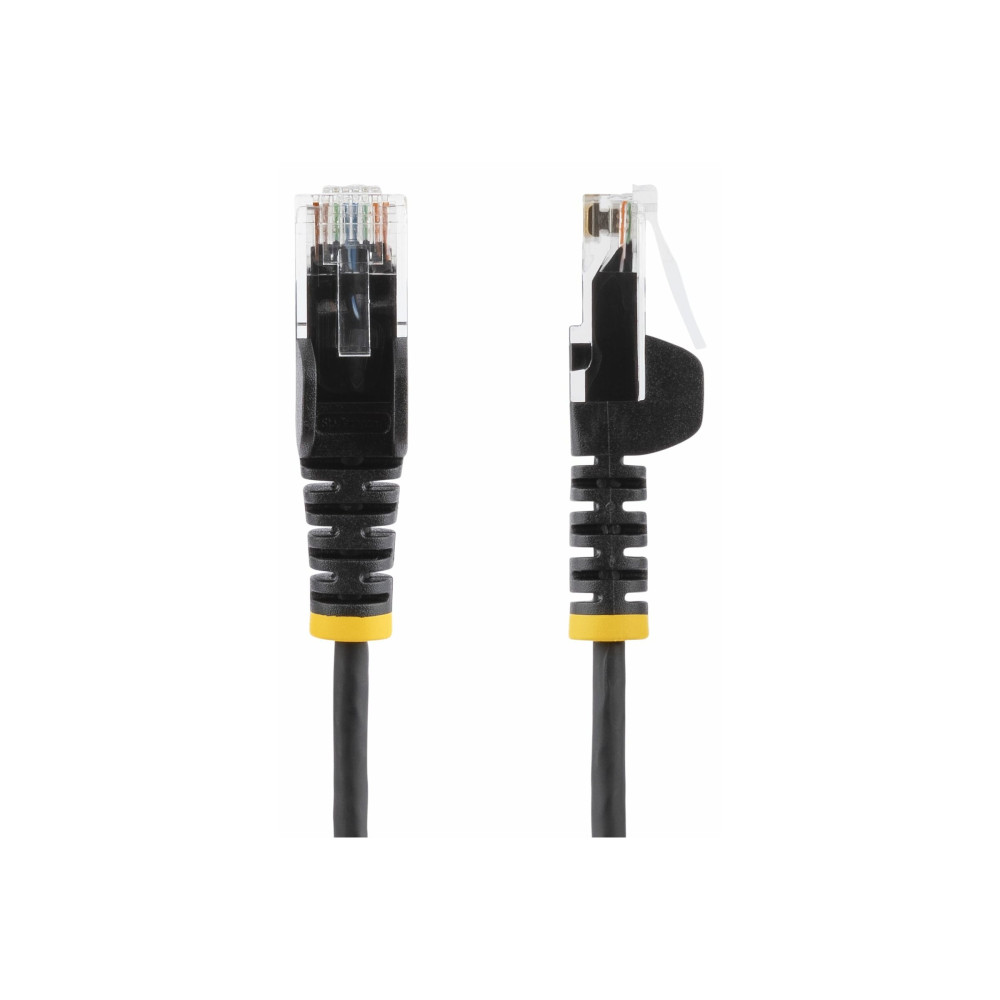 StarTech N6PAT250CMBKS 2.5M CAT6 CABLE, RJ45 PATCH CORD, SNAGLESS, SLIM, LSZH, BLACK, LTW - Image 3
