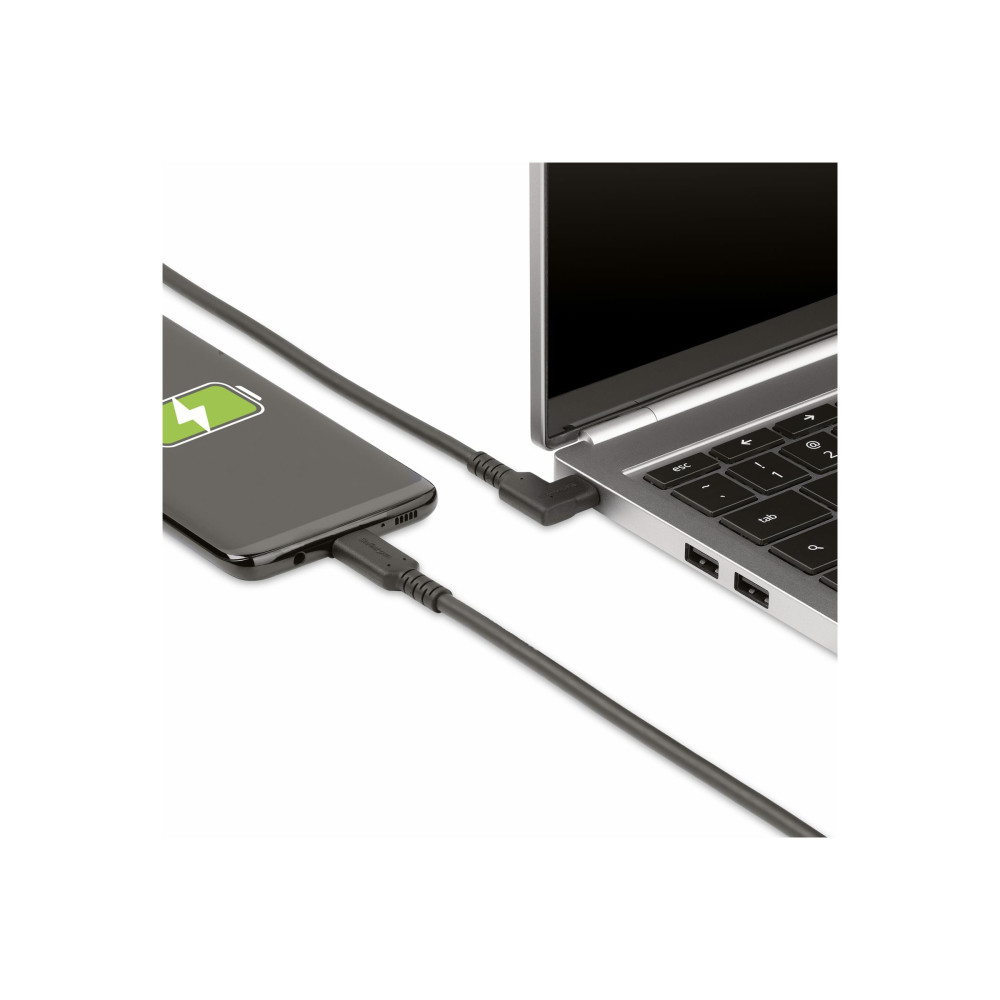 StarTech RUSB31CC50CMBR 50cm Rugged Right Angle USB-C Cable, USB 3.2 10 Gbps, USB C Data Transfer Cable, - Image 3
