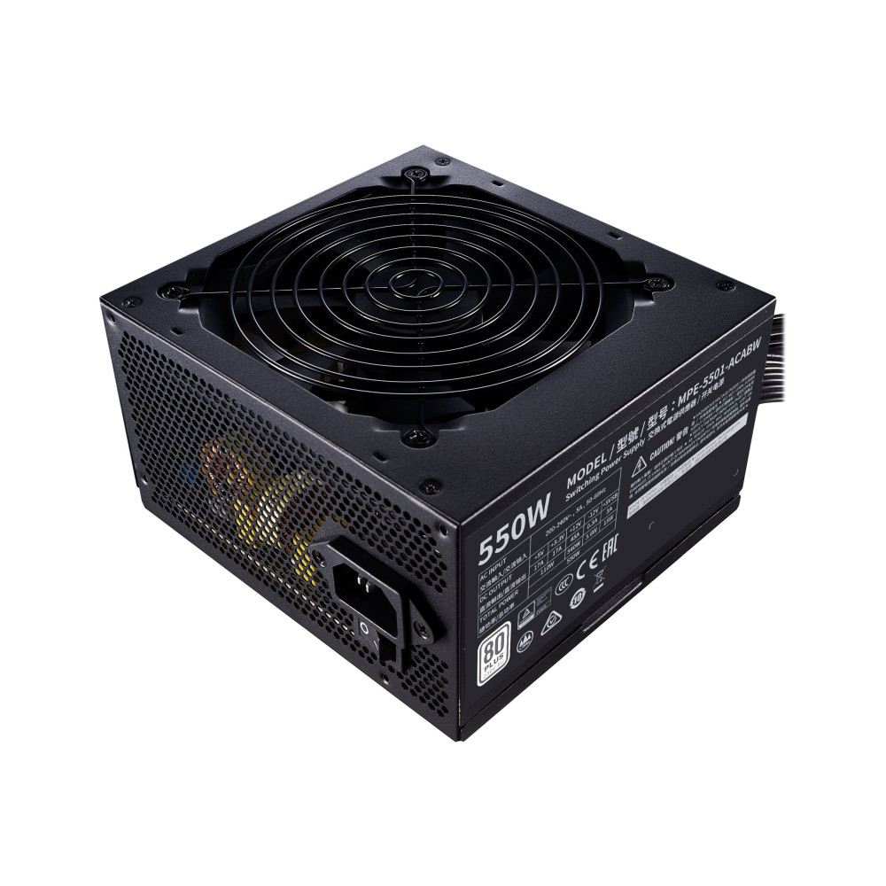Cooler Master MPE-5501-ACABW-AU MWE 550W 80+ WHITE, ATX, 120MM FAN, BLACK FLAT CABLE, 3YR WTY - Image 4