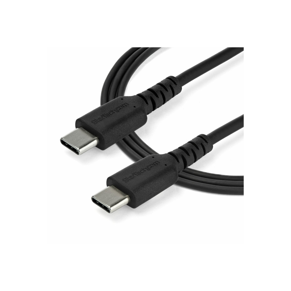 StarTech RUSB2CC1MB 1M USB-C 2.0 CABLE, DURABLE, 60W PASSTHROUGH, BLACK, LTW - Image 3