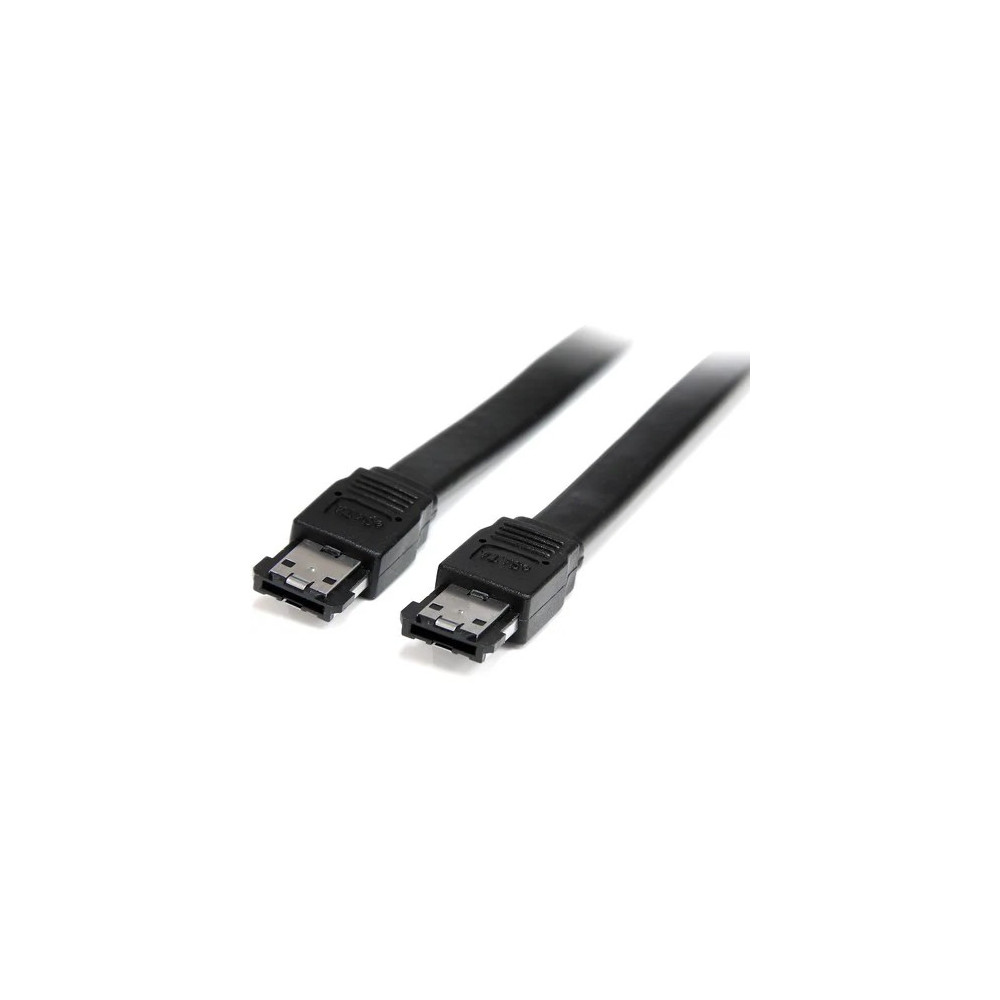 StarTech ESATA6 Shielded External eSATA Cable - Cable for Notebook, Storage Device, Desktop Computer - First End: 1 x 7-pin eSATA - Male - Second End: 1 x 7-pin eSATA - Male - 6 Gbit/s - Shielding - Black - Image 1