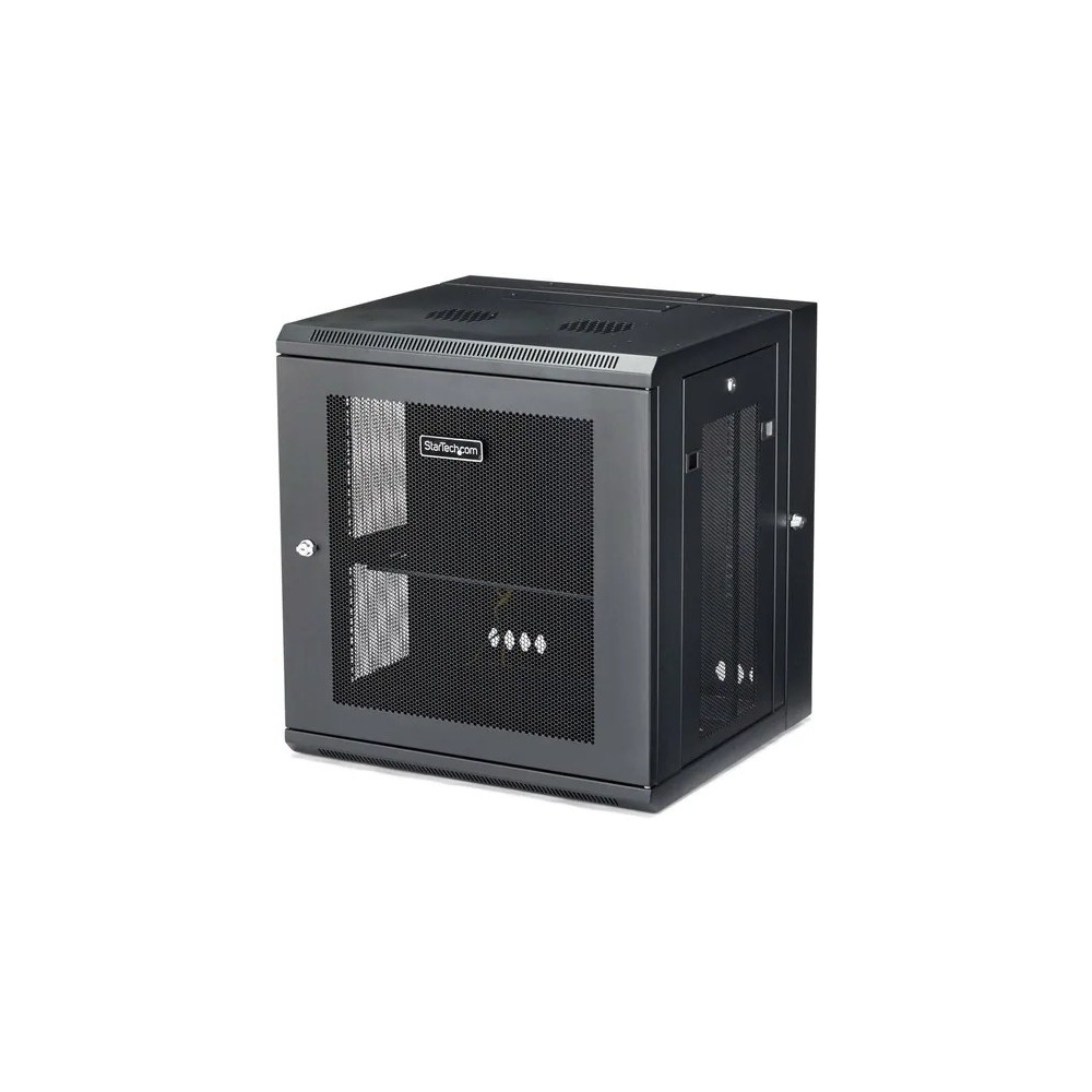 StarTech RK12WALHM 4-Post 12U Wall Mount Network Cabinet, 19" Hinged Wall-Mounted Server Rack for IT Equipment, Flexible Lockable Rack Enclosure - Wall-Mount Server Rack for rackmount equipment - Flexible data rack features a hinged design w/eas - Image 1