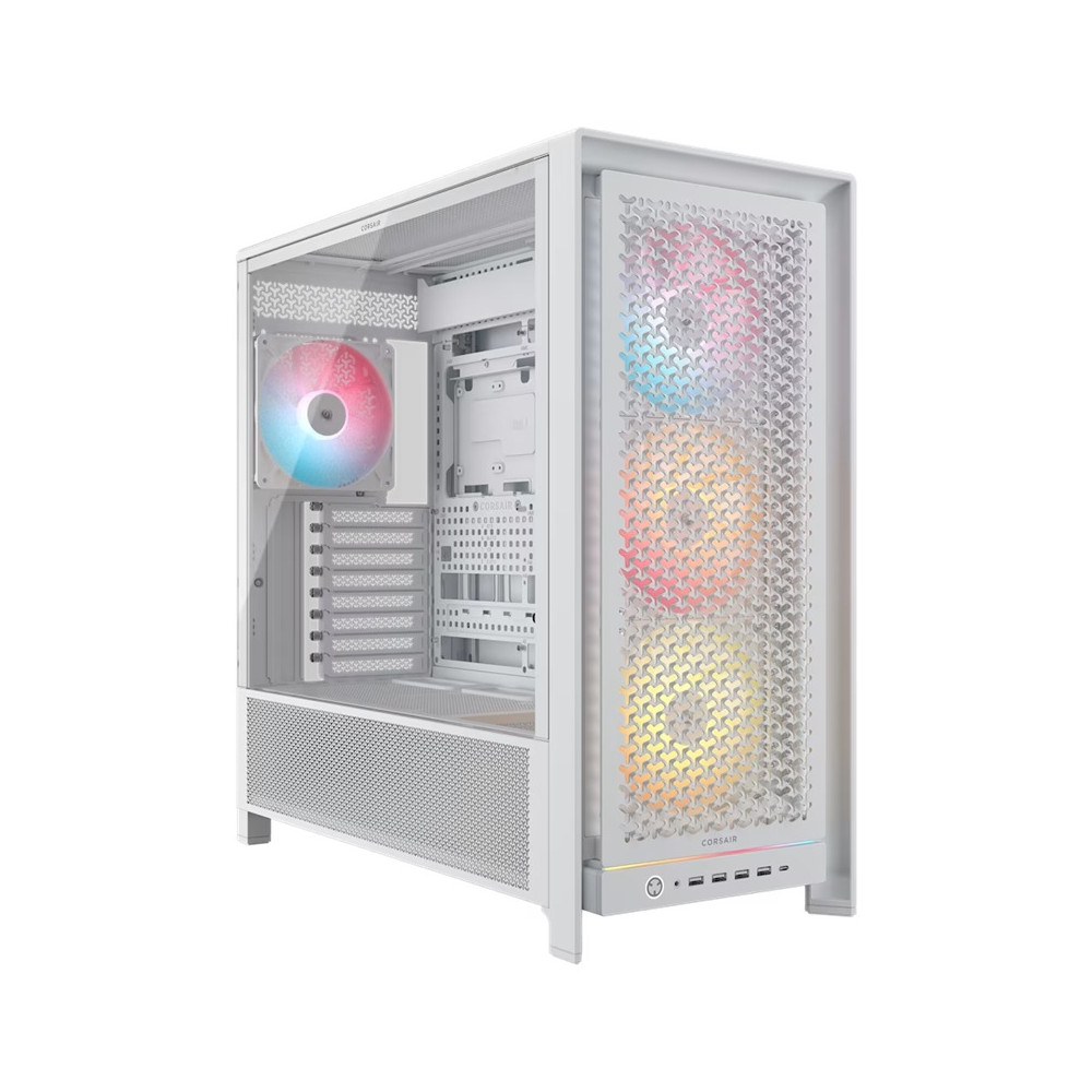 Corsair CC-9011310-WW FRAME 5000D RS ARGB High-Airflow Mid-Tower PC Case - White, ATX, 450mm GPU, 175mm CPU cooler, 360mm rad, 4x RS140 ARGB, 1x USB-C 3.2 - Image 1