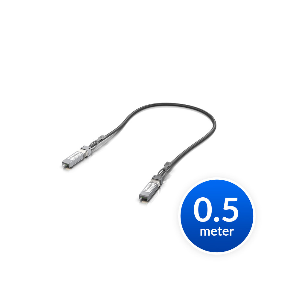 Ubiquiti UACC-DAC-SFP28-0.5M UniFi 25G DIRECT ATTACH CABLE (DAC), SFP28 TO SFP28, 25Gbps, (0.5M), 1YR - Image 1