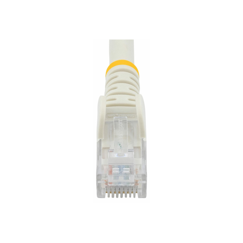 StarTech N6PATC2MWH 2M CAT6 ETHERNET CABLE WHITE 650MHZ 100W SNAGLESS PATCH CORD, LTW - Image 1