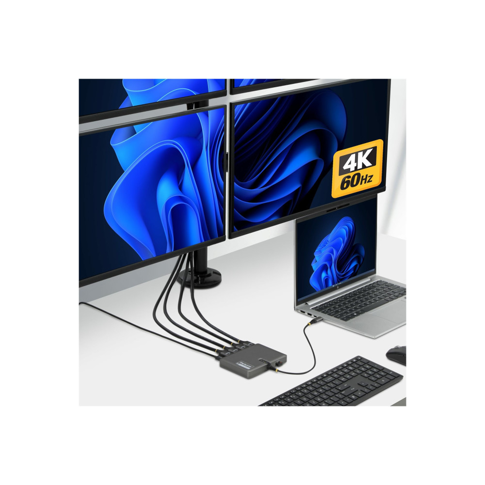 StarTech QUAD-USB-HDMI-ADAPT USB-C QUAD-MONITOR WORKSTATION ADAPTER 4K 60HZ HDMI, 3 YR - Image 2