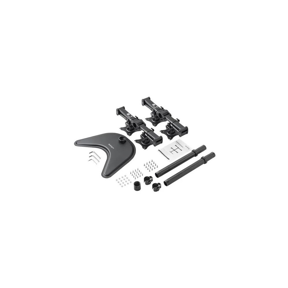 StarTech ARMBARQUAD Quad Monitor Stand, Crossbar, Steel, Monitors up to 27" (17.6lb/8kg), VESA Monitor, Computer Monitor Stand, Monitor Arm - Up to 68.6 cm (27") Screen Support - 32 kg Load Capacity - 81.8 cm Height x 31.5 cm Width x 88.4 cm Dep - Image 7