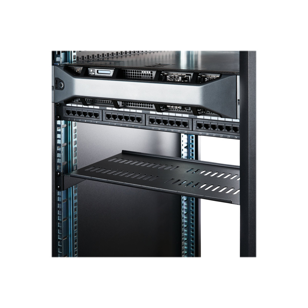 StarTech CABSHELFV1U 1U 19" VENTED SERVER RACK CABINET CANTILEVER SHELF - 10" DEEP, LTW - Image 3