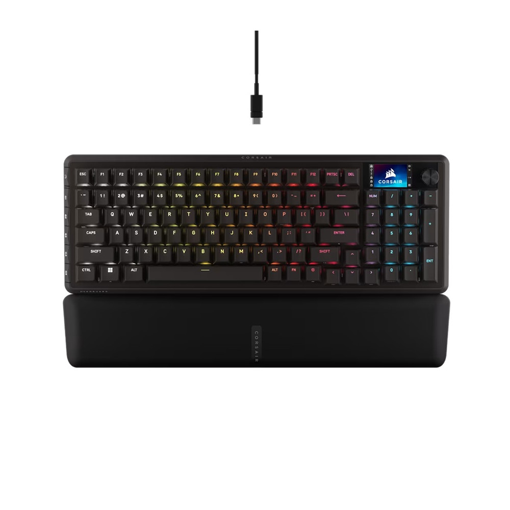 Corsair CH-91E901E-NA Vanguard 96 Mechanical Gaming Keyboard, MLX Plasma, 8kHz, NKRO, 8MB, USB3.0, magnetic wrist rest, MLX Plasma switches - Image 1