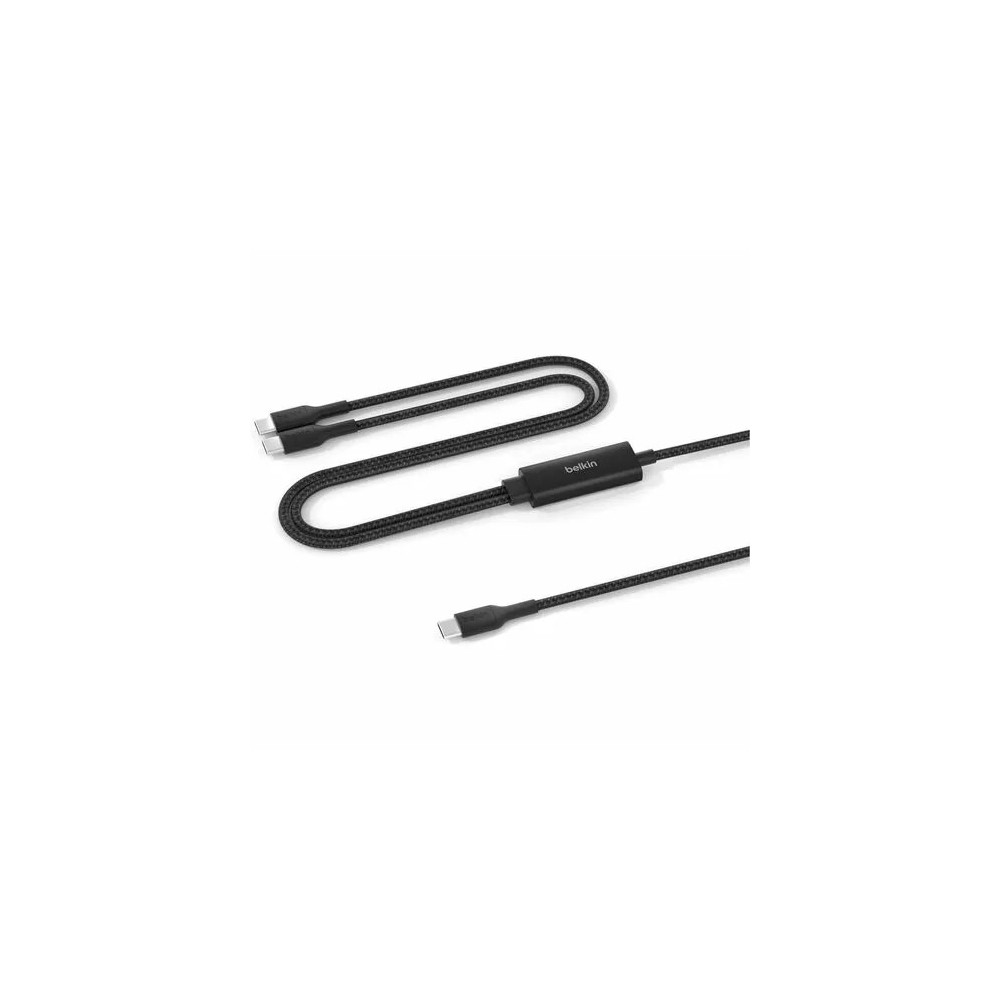Belkin CAC004FQ1.5MBK BoostCharge Pro 1.50 m USB-C Data Transfer Cable - Cable for Notebook, MacBook Pro - First End: 2 x USB 2.0 Type-C - Male - Second End: 1 x USB 2.0 Type-C - Male - 480 Mbit/s - Black