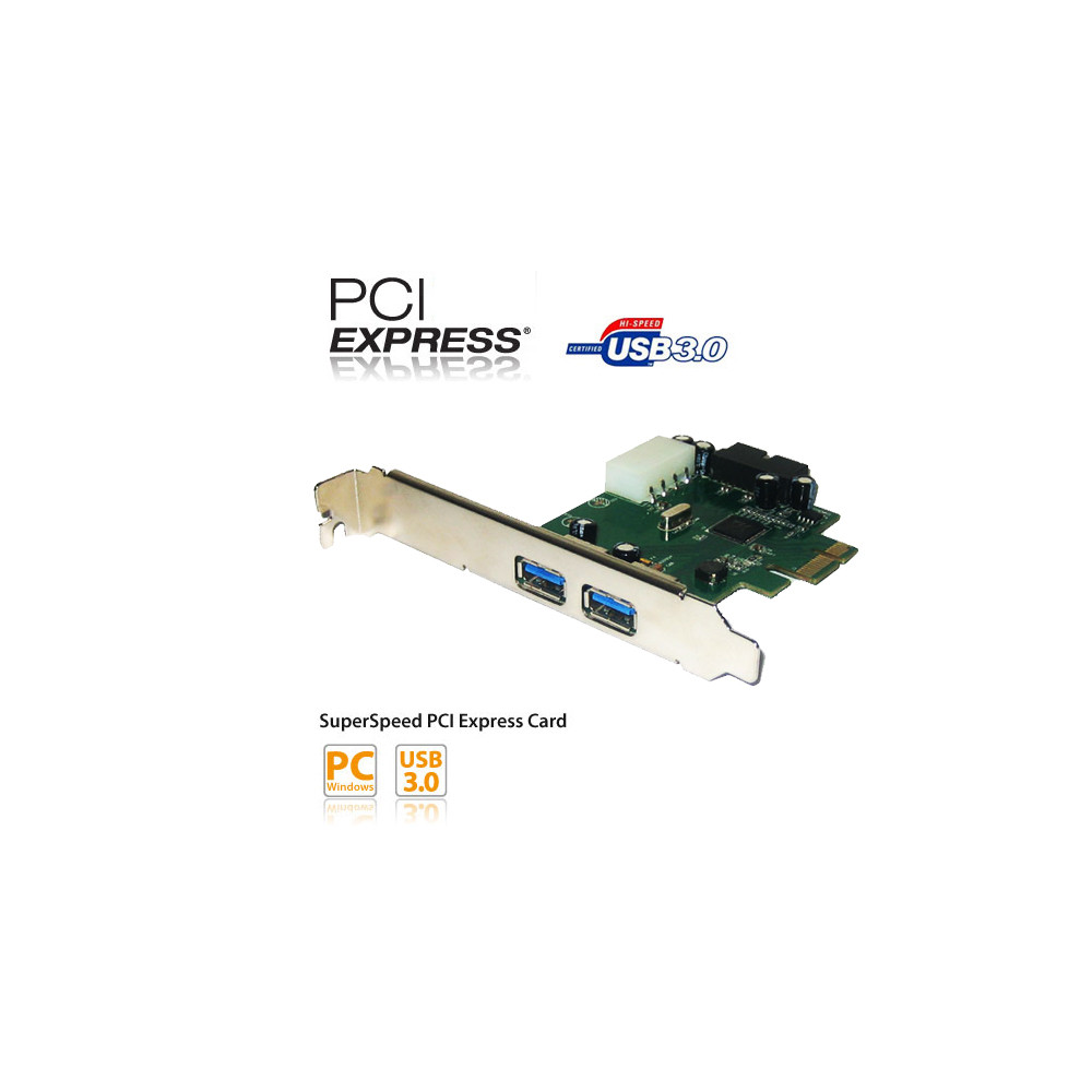 EZcool USBJUSPCIE4USB3.0 4 Port USB3.0 PCI-Expresses Card (2 External Port + Dual Port Internal Connector) - Image 2