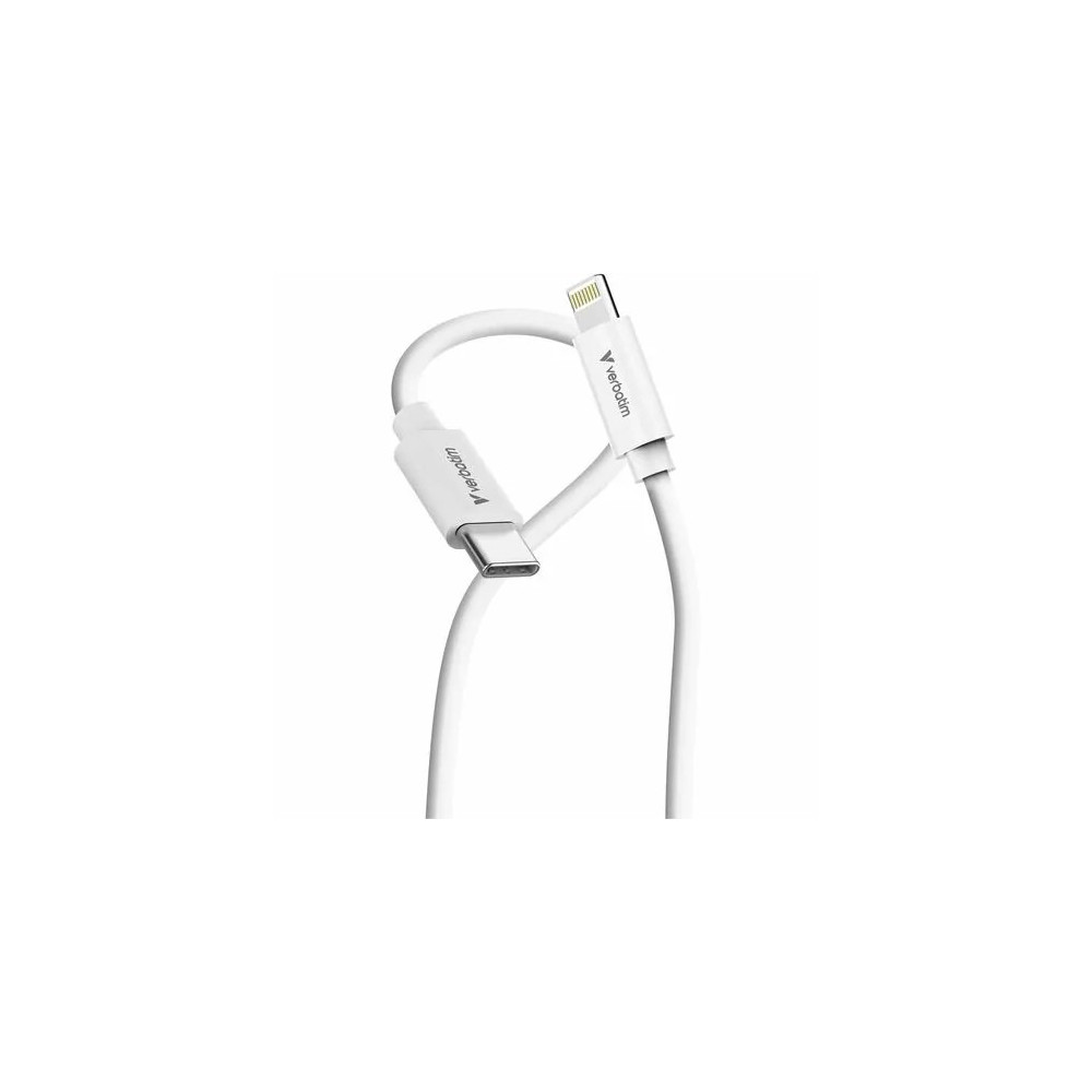 Verbatim 32392 CABLE USB-C TO LIGHTNING BLACK/WHITE 2PK - Image 3