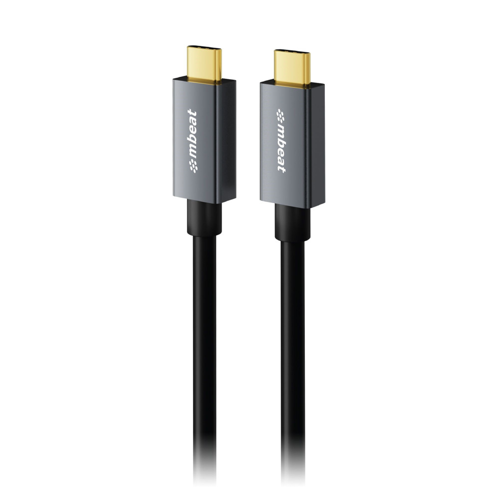 MBEAT MB-XCB-UC4 Tough Link 1m USB 4.0 USB-C Cable - Space Grey Video Resolution: Maximum 8K/60Hz Package Weight: 85g USB-C 4.0 Product Weight: 60g - Image 1