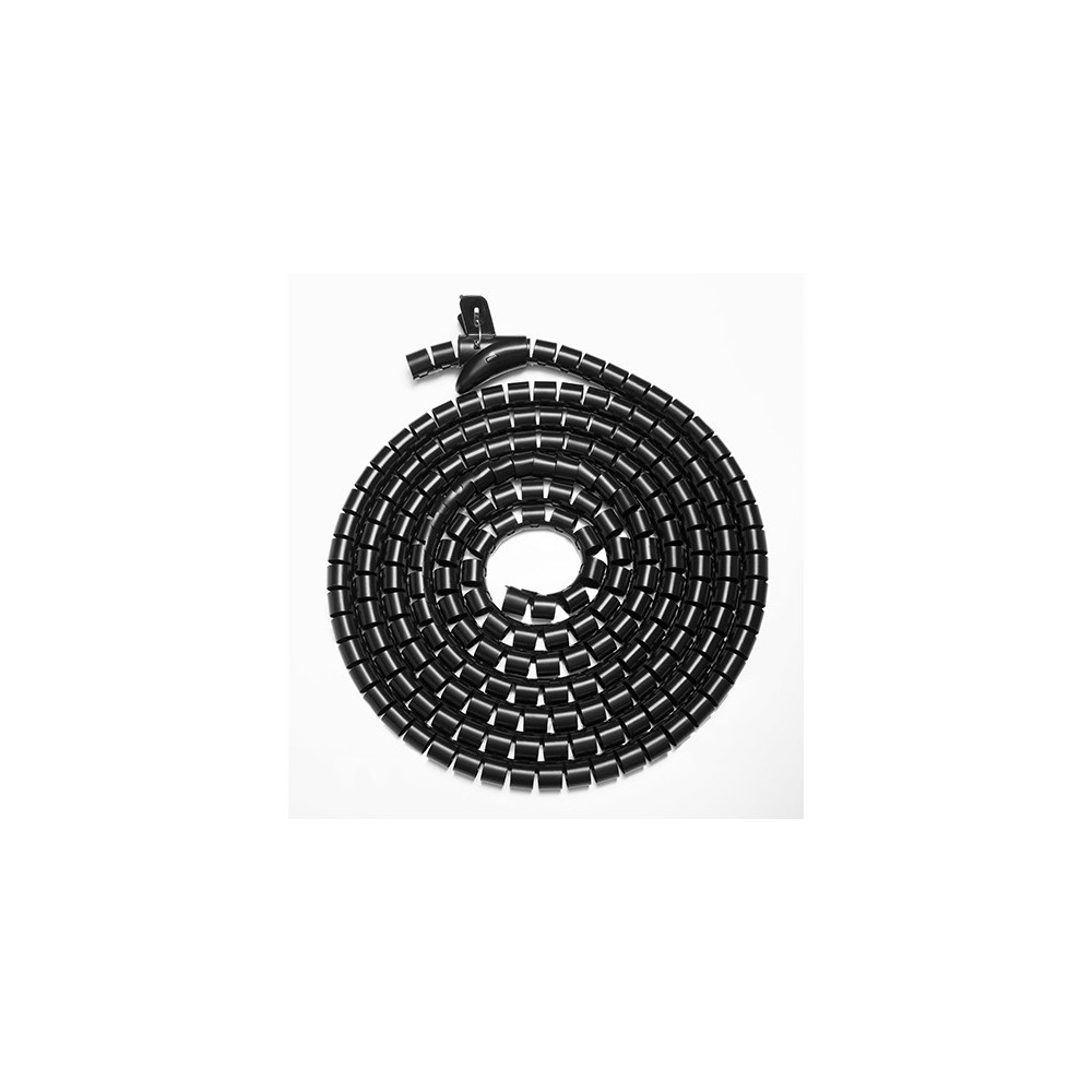 Brateck HC-30-B 30mm/1.2' Diameter Coiled Tube Cable Sleeve Material Polyethylene(PE) Dimensions 1000x30mm -Black - Image 1