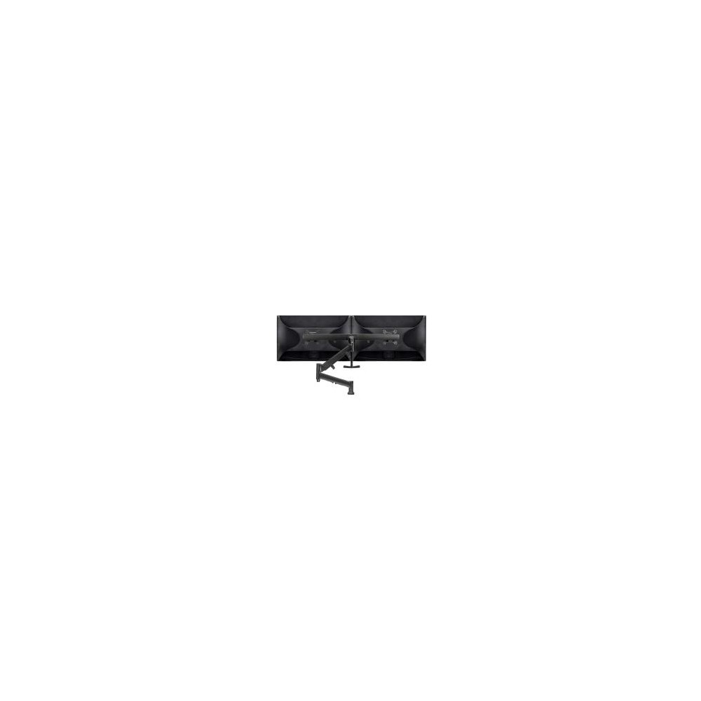 Atdec AWMS-RHXB-H-B Dual Monitor Tandem Dynamic Mount - Heavy-Duty F-Clamp - Black - Image 1
