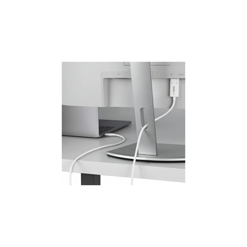 StarTech CDP2DP2MBW 6ft (2m) USB-C to DisplayPort 1.2 Cable, Bidirectional, 4K 60Hz White Video Adapter for Apple MacBook Pro / Air M1 M2 M3 M4 - Reversible USB C to DisplayPort 1.2 cable (USB-C DP Alt Mode laptop to monitor) or DP 1.2 to USB-C  - Image 7