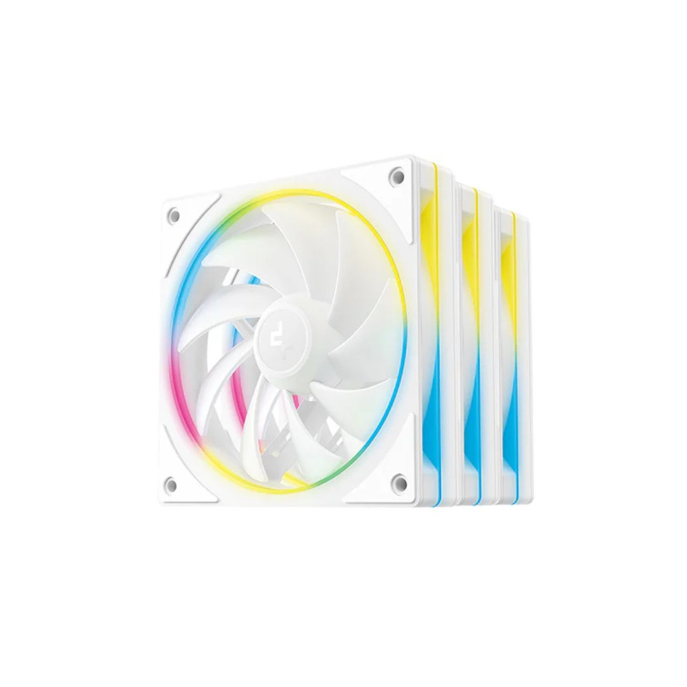 DEEPCOOL R-FL12SE-WHAPN3-G FL12 SE WH 3 Pack 120mm Performance ARGB Fans , Hydro Bearing 120×120×25 mm(L×W×H) - Image 1