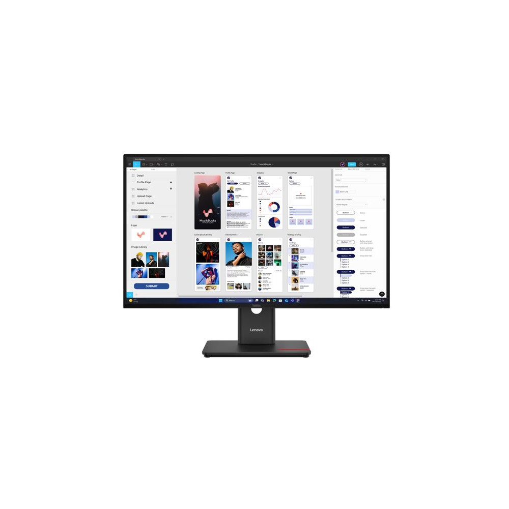 Lenovo 64B0GAR1AU ThinkVision T32UD-40 31.5'/32' 60Hz UHD IPS Monitor 4K 3840x2160 16:9 Height Adjustable Tilt Pivot Swivel HDMI DP USB-C hub LAN RJ45 VESA 3yr - Image 1