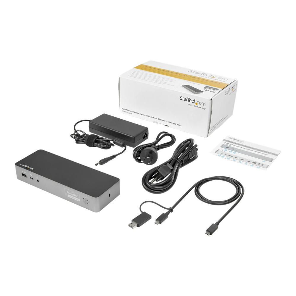 StarTech DK30C2DPPD USB-C USB-A HYBRID 4K DOCK, DUAL DISPLAY, DP(2), HDMI(2), USB(3), 60W, 3YR - Image 10