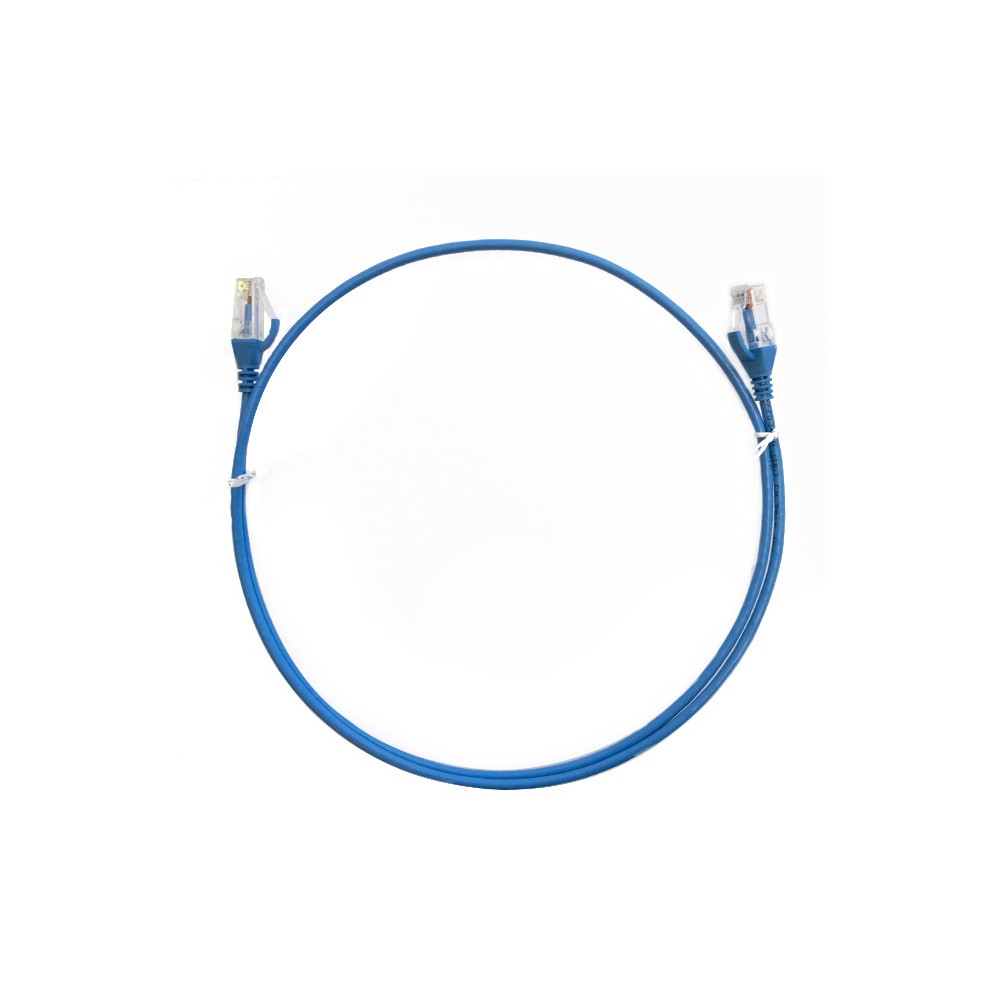 8ware CAT6THINBL-10M CAT6 Ultra Thin Slim Cable 10m - Blue Color Premium RJ45 Ethernet Network LAN UTP Patch Cord 26AWG for Data - Image 1