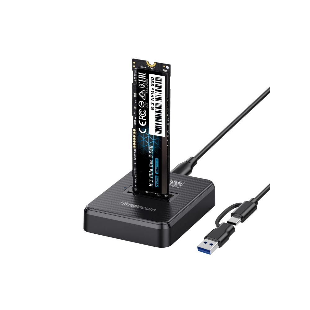 Simplecom SD511 M.2 SSD Docking Station NVMe and SATA Dual Protocol USB 3.2 Gen 2 10Gbps USB-C interface compliant with USB 3.2 Gen 2 standard - Image 1