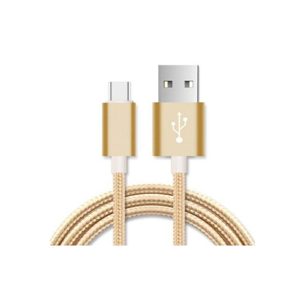 Astrotek AT-USBMICROBG-2M 2m Micro USB Data Sync Charger Cable Cord Gold Color for Samsung HTC Motorola Nokia Kndle Android Phone Tablet & Devices - Image 1