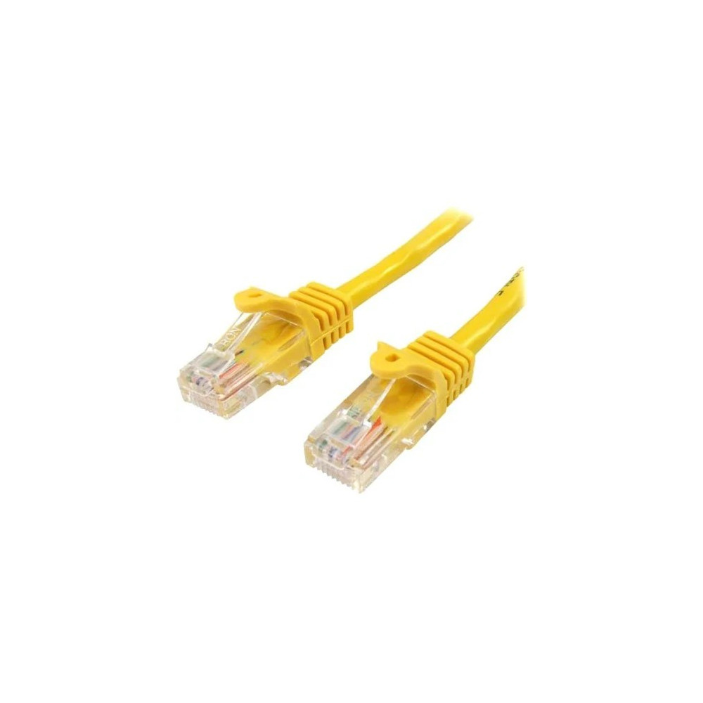 StarTech 45PAT5MYL CAT5E ETHERNET PATCH CABLE WITH SNAGLESS RJ45 CONNECTORS - 5 M, YELLOW - Image 1